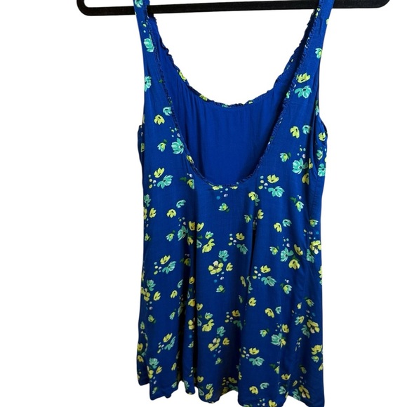 Hollister Blue and Yellow Floral Skater Dress - Picture 2 of 5